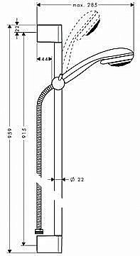 Душевая гарнитура Hansgrohe Crometta 27729000 купить в интернет-магазине сантехники Sanbest