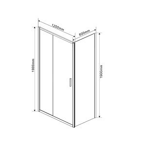 Душевой уголок Vincea Garda VSR-1G8012CL 120x80 купить в интернет-магазине Sanbest