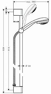 Душевая гарнитура Hansgrohe Crometta 27729000 купить в интернет-магазине сантехники Sanbest