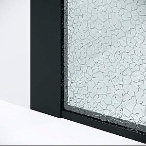 Душевая перегородка Niagara Nova 90 NG-781-90BLACK профиль черный матовый/стекло эффект битого стекла купить в интернет-магазине Sanbest