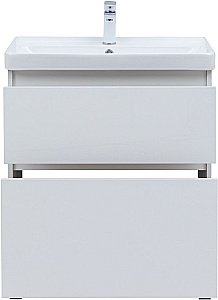 Тумба с раковиной Aquanet Вега 70 344122+301804 белая глянцевая для ванной в интернет-магазине Sanbest