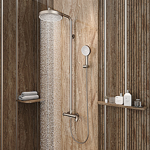 Душевая система Elghansa RADIANT XQ 2347281-2R-Gun оружейная сталь матовая купить в интернет-магазине сантехники Sanbest