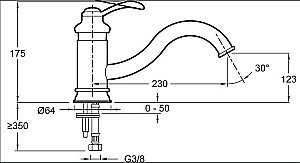 Смеситель для кухни Jacob Delafon FAIRFAX E76090-CP купить в интернет-магазине сантехники Sanbest