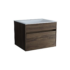 Тумба с раковиной Vincea Chiara 60 VMC-2C600CO/VCB-13600W тёмный дуб/раковина белая для ванной в интернет-магазине Sanbest