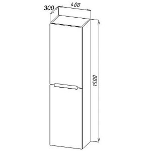 Шкаф BelBagno ETNA 1500 40 Rovere Bianco для ванной в интернет-магазине сантехники Sanbest