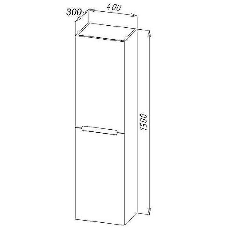 Шкаф BelBagno ETNA 1500 40 Rovere Bianco для ванной в интернет-магазине сантехники Sanbest