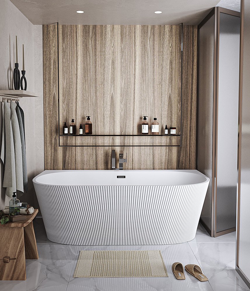 Ванна акриловая Grossman Cristal GR-17071M 170x80 белая матовая купить в интернет-магазине Sanbest