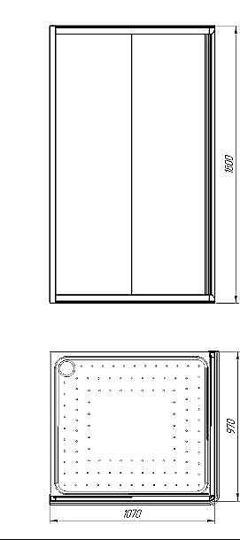 Душевой уголок Радомир Дрим 100х110 стекло прозрачное/профиль белый купить в интернет-магазине Sanbest