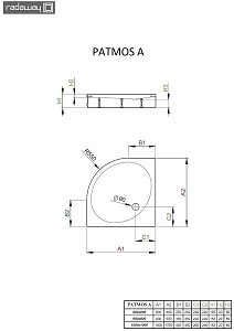 Душевой поддон Radaway Patmos A 90х90 купить в интернет-магазине Sanbest