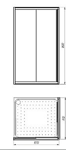 Душевой уголок Радомир Дрим 100х110 стекло прозрачное/профиль белый купить в интернет-магазине Sanbest