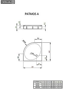 Душевой поддон Radaway Patmos A 4S99155-03 90х90 белый купить в интернет-магазине Sanbest