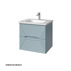 Тумба с раковиной Caprigo Modo-Terza 60 с интегрированной ручкой, цвет на выбор/эмаль для ванной в интернет-магазине Sanbest