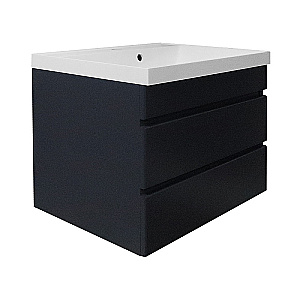 Тумба с раковиной Azario Эстима 70/2 CS00094588 графит для ванной в интернет-магазине Sanbest