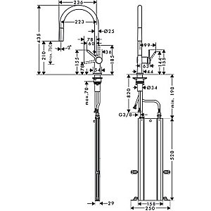 Смеситель для кухни Hansgrohe Talis M54 sBox 72803670 черный матовый купить в интернет-магазине сантехники Sanbest