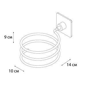 Держатель для фена FIXSEN Square FX-93119 купить в интернет-магазине сантехники Sanbest
