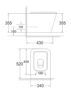 Унитаз подвесной Agger AT04100 белый, с крышкой микролифт, безободковый купить в интернет-магазине Sanbest