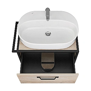 Тумба с раковиной Акватон Лофт Фабрик/Одри 65 дуб эндгрейн для ванной в интернет-магазине Sanbest