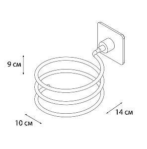 Держатель для фена FIXSEN Square FX-93119 купить в интернет-магазине сантехники Sanbest