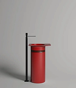 Раковина напольная Salini NINFEA 01 130221MF 54 из искусственного камня S-Stone, матовая, цвет по RAL полностью купить в интернет-магазине Sanbest