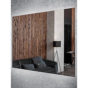 Зеркало с LED подсветкой Orange QUADRO OQ-100ZE 100x80 белый в ванную от интернет-магазине сантехники Sanbest