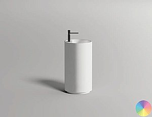 Раковина напольная Salini ARMONIA TOP 01 130125MRH 45 из искусственного камня S-Stone, белая матовая, цвет по RAL снаружи купить в интернет-магазине Sanbest