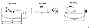 Раковина Ceramalux N 45,5 7946 белая купить в интернет-магазине Sanbest