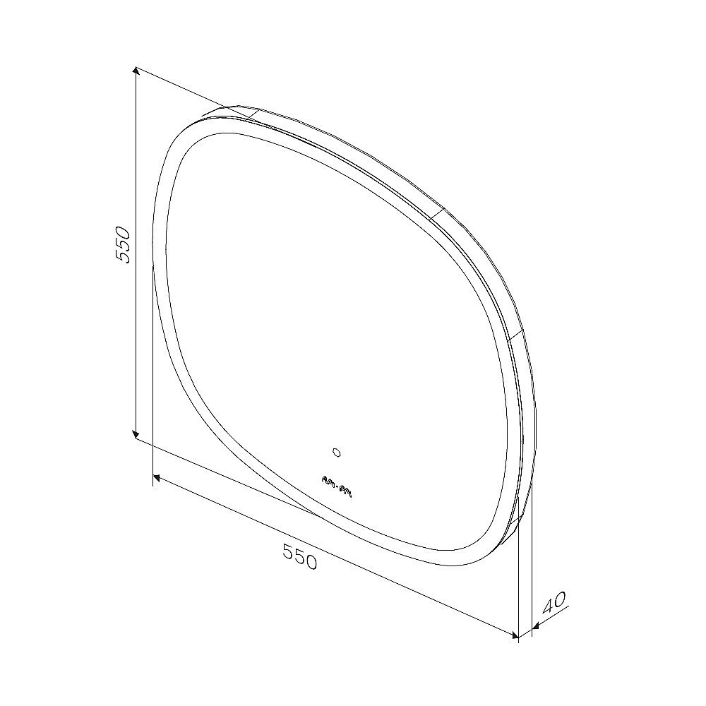 Зеркало с Led подсветкой AM.PM Func M8FMOX0551WGS 55 в ванную от интернет-магазине сантехники Sanbest