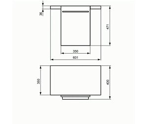 Боковой шкафчик Ideal Standard Daylight K2222EG 35 серый дуб для ванной в интернет-магазине сантехники Sanbest