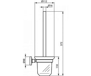 Туалетный ершик Ideal Standard IOM A9119AA купить в интернет-магазине сантехники Sanbest