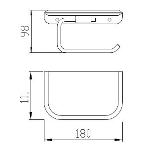 Держатель для туалетной бумаги Abber NORD AA1530B черный матовый купить в интернет-магазине сантехники Sanbest