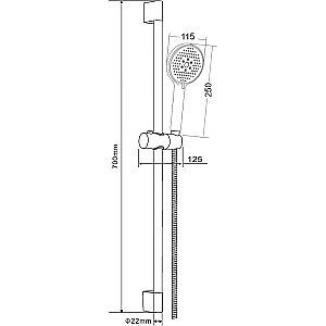 Душевой гарнитур Orange O-Shower OS813b черный купить в интернет-магазине сантехники Sanbest