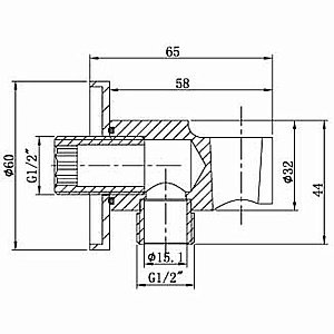 Подключение для шланга Vincea VSC-31CH хром купить в интернет-магазине сантехники Sanbest