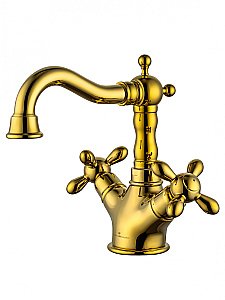 Смеситель для раковины WONZON & WOGHAND RETRO, Глянцевое золото (WW-88139020-PG) купить в интернет-магазине сантехники Sanbest