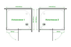 Душевой уголок Royal Bath RB 100х120 HPVD-C-CH стекло матовое/профиль хром купить в интернет-магазине Sanbest