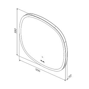 Зеркало с Led подсветкой AM.PM Func M8FMOX0551WGS 55 в ванную от интернет-магазине сантехники Sanbest