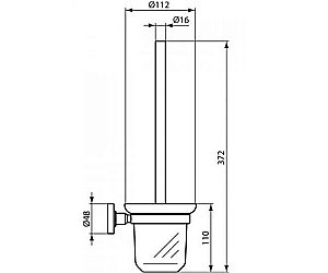 Туалетный ершик Ideal Standard IOM A9119AA купить в интернет-магазине сантехники Sanbest
