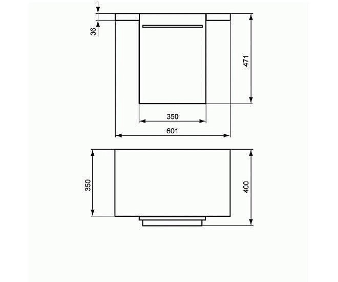 Боковой шкафчик Ideal Standard Daylight K2222EG 35 серый дуб для ванной в интернет-магазине сантехники Sanbest