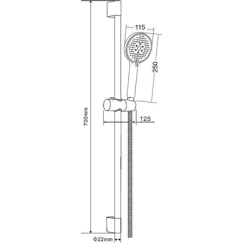 Душевой гарнитур Orange O-Shower OS813b черный купить в интернет-магазине сантехники Sanbest