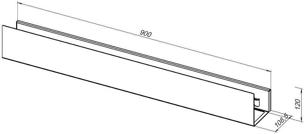 Полка Aquanet Магнум 302222 90 черная матовая купить в интернет-магазине сантехники Sanbest