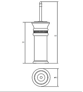 Ершик для туалета Migliore Dubai 28533 белая керамика/золото-swarovski купить в интернет-магазине сантехники Sanbest