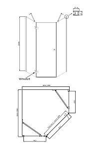 Душевой уголок Ambassador Diamond 12011112 100x100 стекло прозрачное/профиль хром купить в интернет-магазине Sanbest