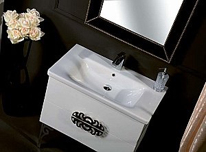 Тумба с раковиной Armadi Art Neoart 100 под моноблок керамика белая для ванной в интернет-магазине Sanbest