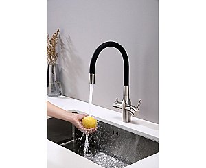 Смеситель для кухни Paulmark Salix Sa213419-BS брашированная сталь купить в интернет-магазине сантехники Sanbest