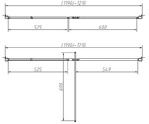 Душевой уголок Vincea Slim-N VSR-4SNP1012CLGM 120x100 профиль вороненая сталь/стекло прозрачное купить в интернет-магазине Sanbest