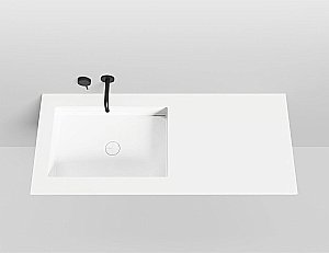 Раковина врезная снизу столешницы Salini MAREA 14 1802214M 60 из искусственного камня S-Stone, белая матовая купить в интернет-магазине Sanbest