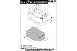Акриловая ванна Royal Bath Shakespeare Comfort RB652100CM 170x110 белая с гидромассажем купить в интернет-магазине Sanbest