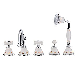 Смеситель для ванны на 5 отв. Migliore Provance ML.PRO-8880 хром купить в интернет-магазине сантехники Sanbest