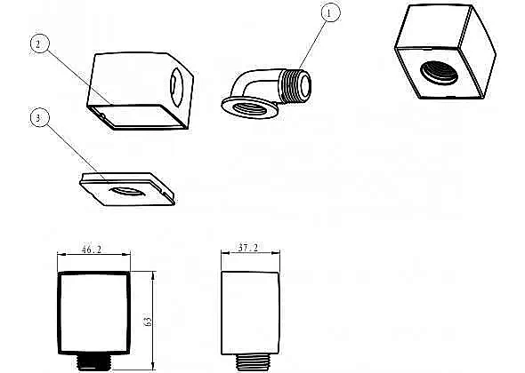 Душевая система Aquanet STATIC 2.13 257169 хром купить в интернет-магазине сантехники Sanbest