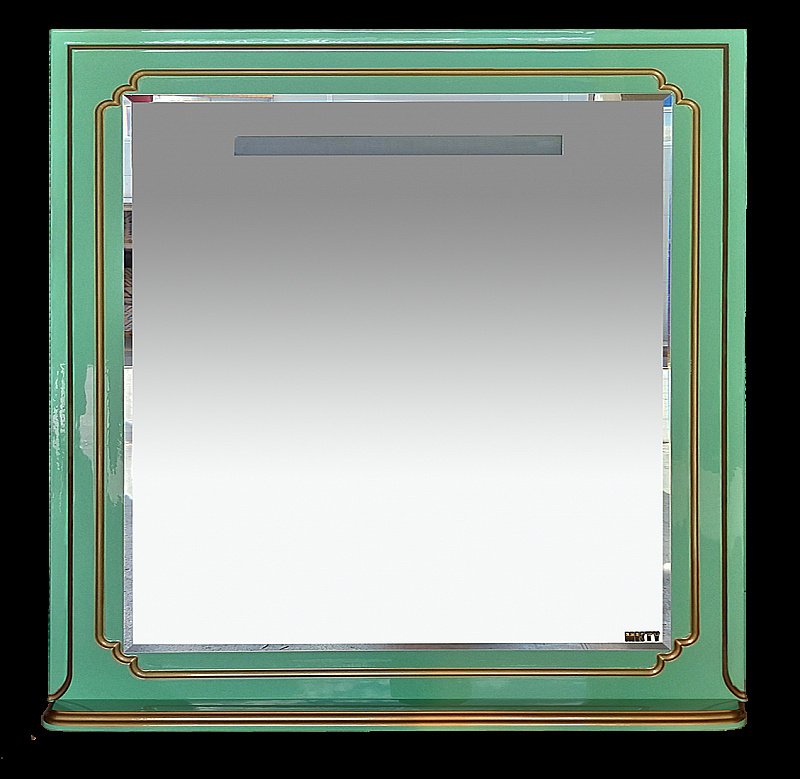 Зеркало Misty Praga 105x100 салатовая/ патина в ванную от интернет-магазине сантехники Sanbest
