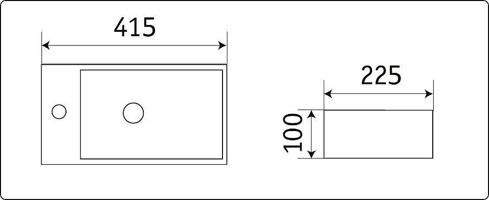 Раковина Ceramalux N 41,5 D1043 белая купить в интернет-магазине Sanbest